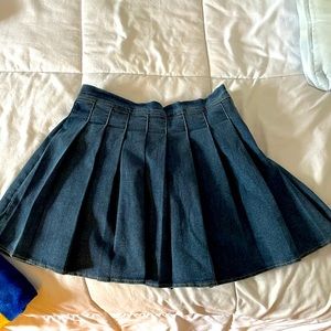 Denim pleaded skirt from Dolls Kill